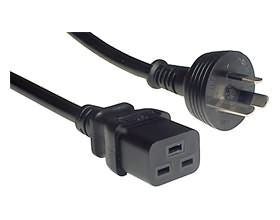 5m IEC C19 to Mains Power Cable 15A Black