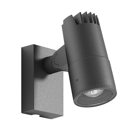Kira 11W LED Adjustable Outdoor Spotlight With Zoomable Lens Dark Grey / Warm White