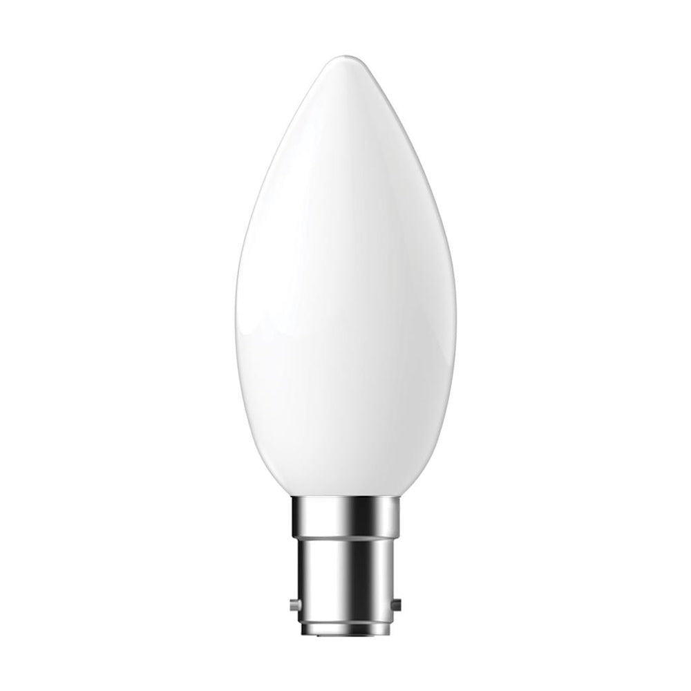 Filament Frosted Candle 4.8W B15 Dimmable LED Globe / White