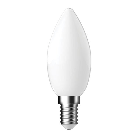 Filament Frosted Candle 4.8W E14 Dimmable LED Globe / White
