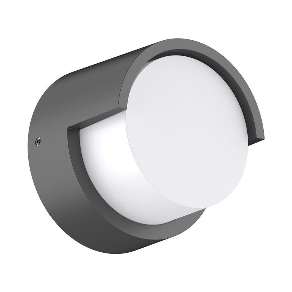 Livi-5 Modern 5W LED Exterior Wall Light IP65 Dark Grey / Tri-Colour