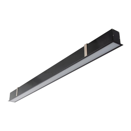Max-50 17.3W 1000mm Recessed Linear LED Profile Black / Warm White