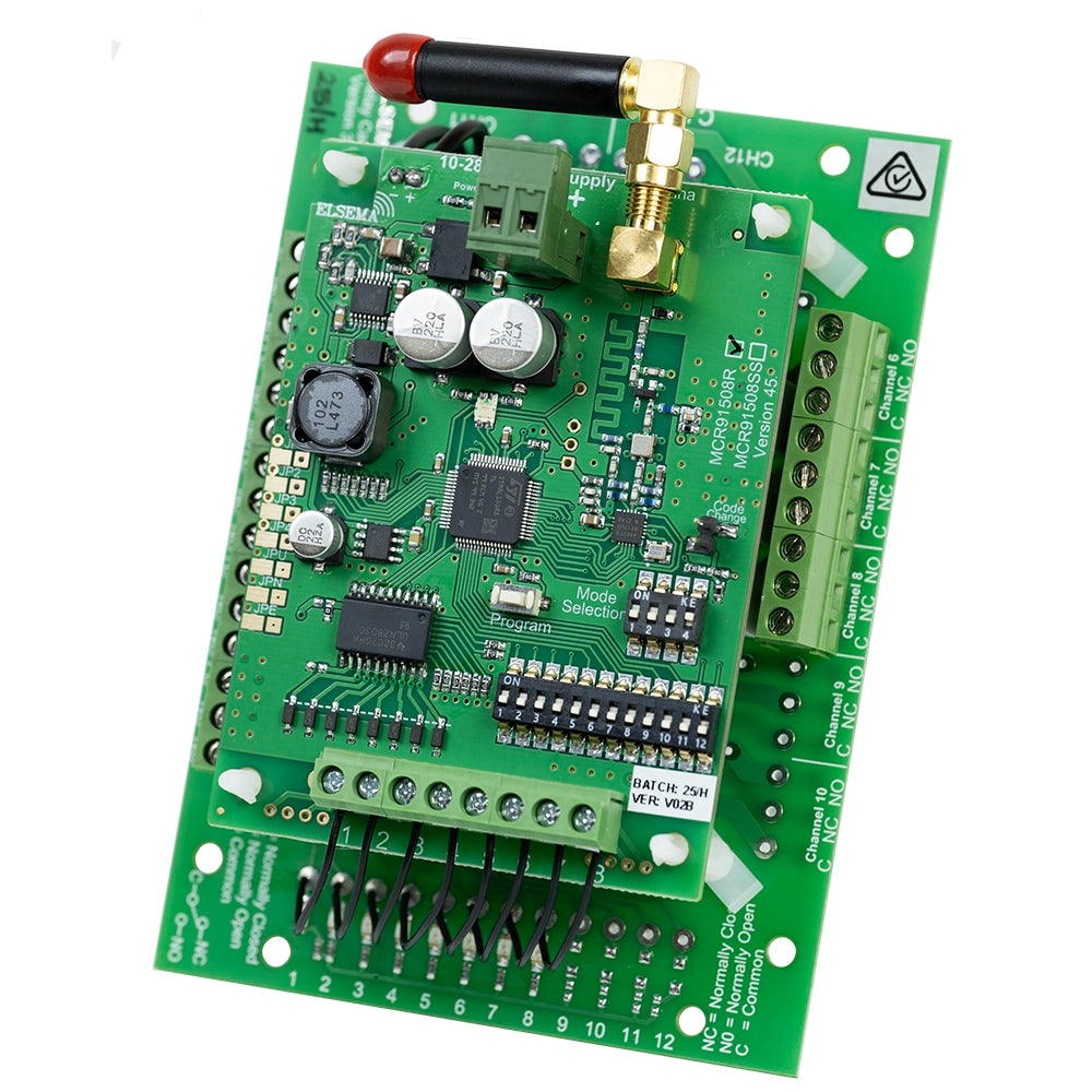 8-Channel Multicode Technology Receiver 10-28V AC/DC Relay output