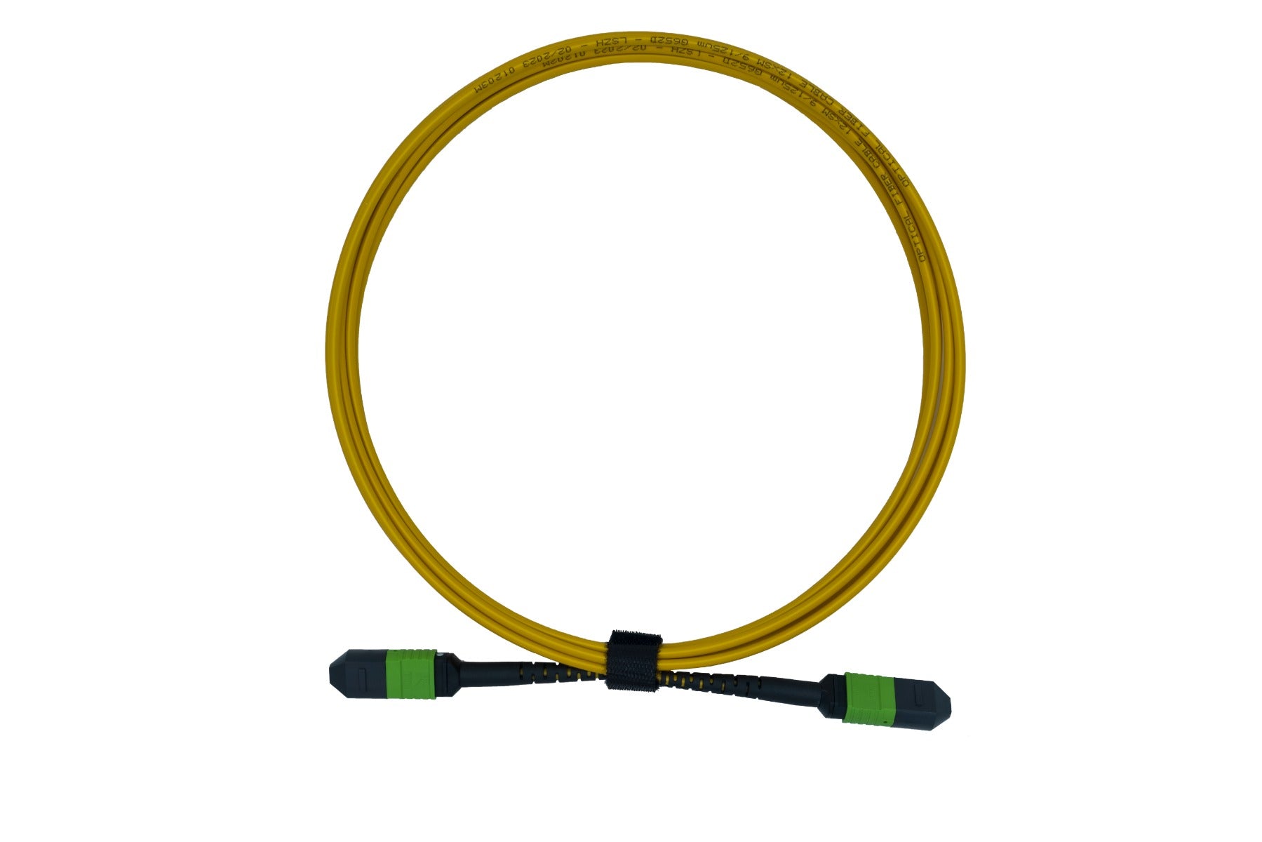 1m MPO-MPO 12F Single mode G652D Fiber Optic Cable | Yellow – DZ ...