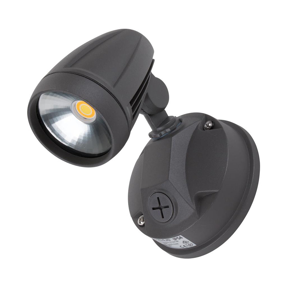 Muro 15 Watt Single Head LED Spotlight Dark Grey / Tri Colour