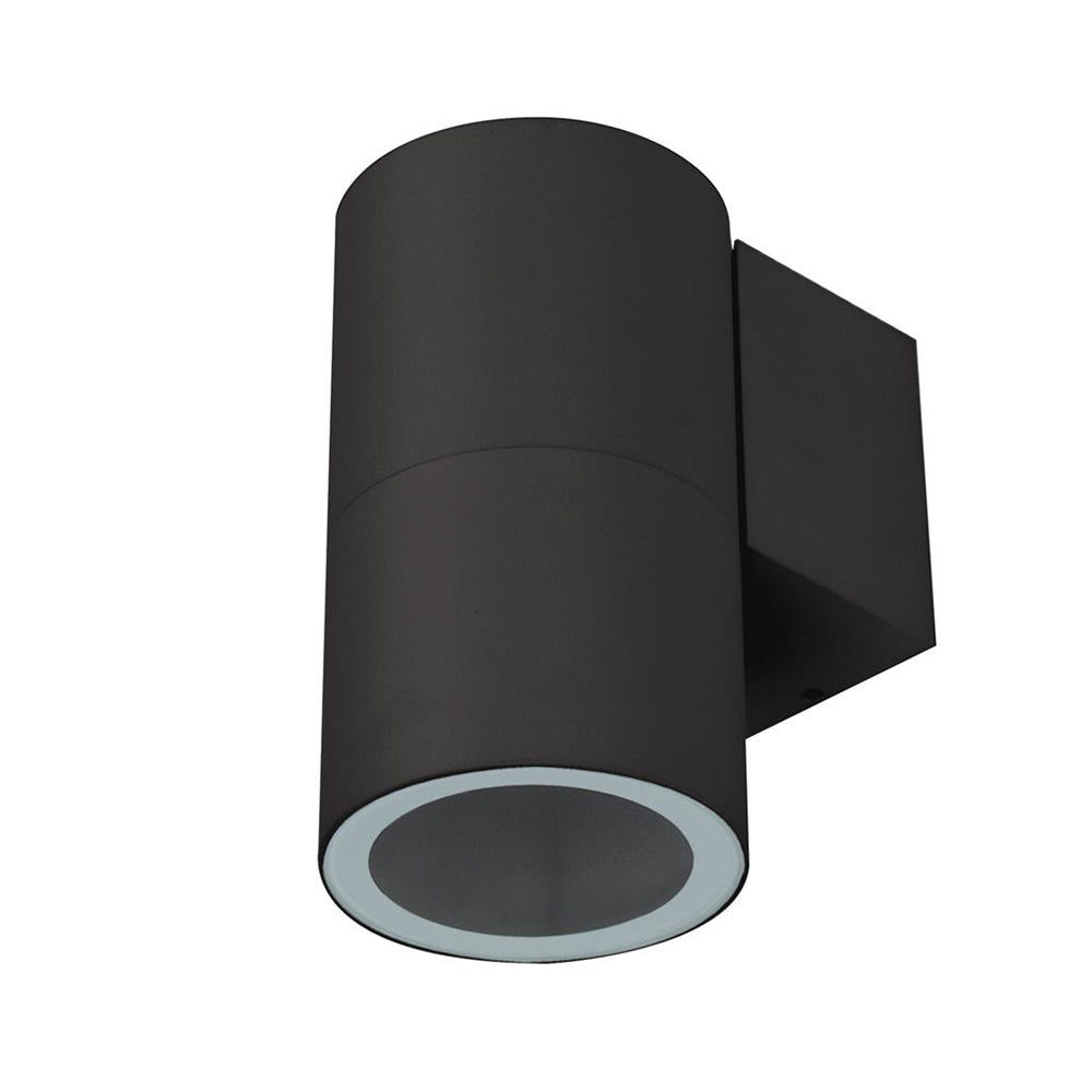Piper 240V E27 12W LED Round Wall Pillar Light Black / White