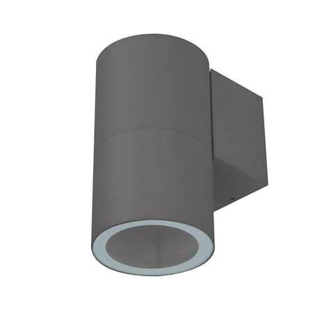 Piper 240V E27 Round Wall Pillar Light Dark Grey