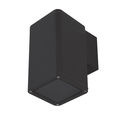 Piper 240V E27 Square Wall Pillar Light Black