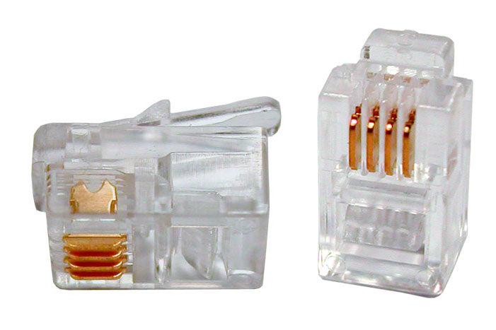 RJ11 4P4C Crimp Plugs 10 Pack
