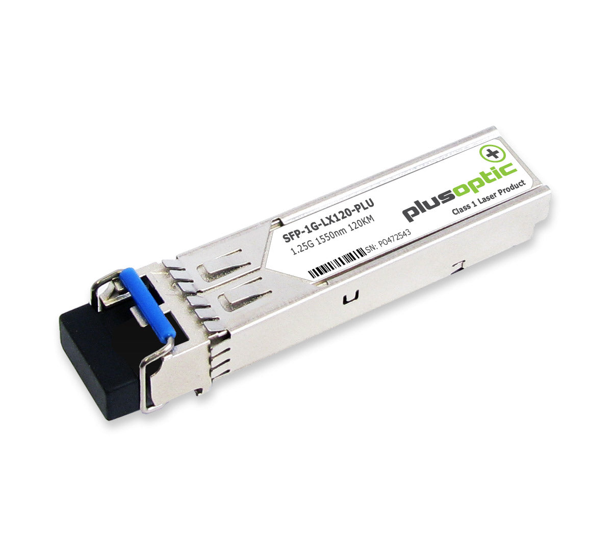 PlusOptic 1.25G, SFP, 1550nm, 120KM Transceiver, LC Connector for SMF ...