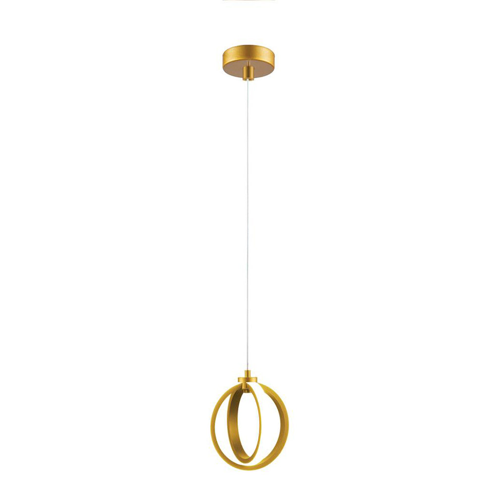 Spin 12W LED Dimmable Pendant Satin Brass / Tri-Colour