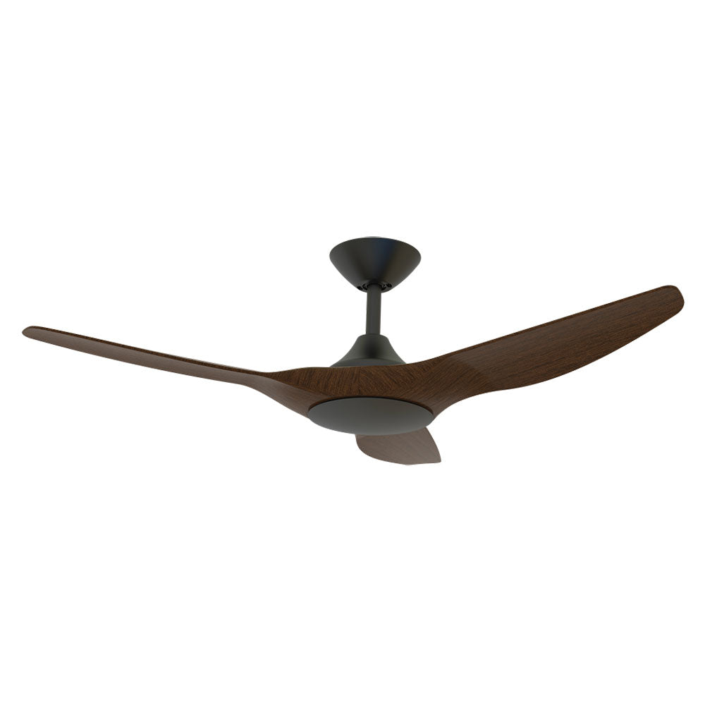 Strike 48" DC 3 Blade Ceiling Fan Black / Walnut