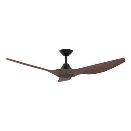 Strike 60" DC 3 Blade Ceiling Fan Black / Walnut