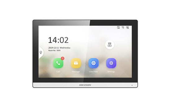 Hikvision DS-KH6350-WTE1 7" Touch Screen Room Station Black