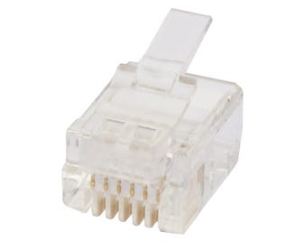 Plug-RJ12-6P6C-Round-Solid-UTP-10PK