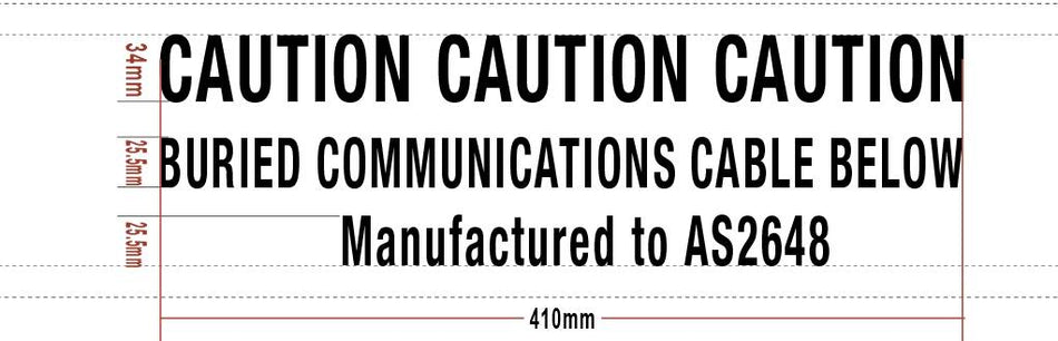 Underground Communications Warning Tape