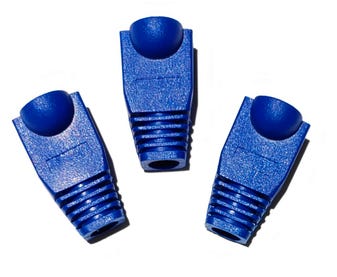 Strain-Relief-Boot-RJ45-Blue-10PK
