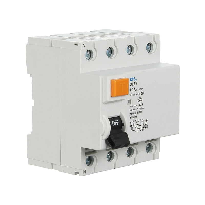 4 Pole 40Amp 6kA RCD 30mA
