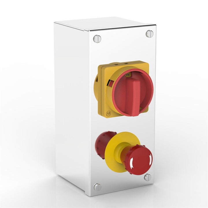 AB-ISO 32-ES-PR | Rotary Isolator & Emergency Stop Enclosure with Allen-Bradley switches