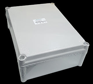 IP66 Polycarbonate Screw Mount Lid 280x380x180mm Grey Body Grey Cover