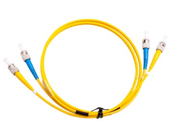 MSS-Fibre-ST---ST-Singlemode-5-Metre-Yellow-LSZH-Duplex-Patch-Lead