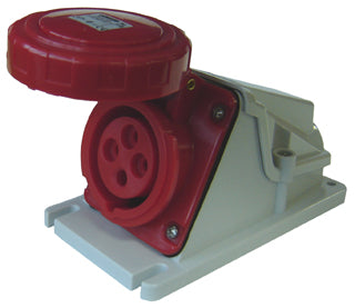 16A 3P+E IEC 90deg Surface Socket IP67 - 415V