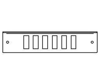 ADAPTOR-PLATE-6-x-SC-DUPLEX-or-LC-QUAD-WHITE-FOR-MUTO-LARGE