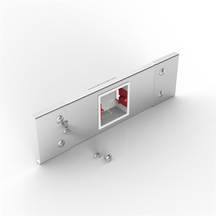 P150 1GANG PLATE | Flat Lid Trunking Socket Outlet Plate