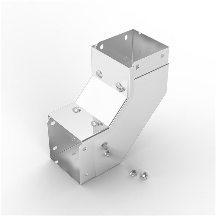 P12 75-75 | Flat Lid Trunking 90° Inside Lid Gusset Bend