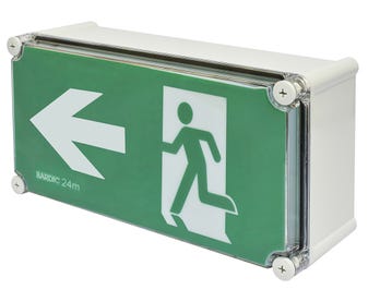 Diffuser---MLEDLPWP-Exit---Wall-Mount-(Running-Man---Left-Arrow)