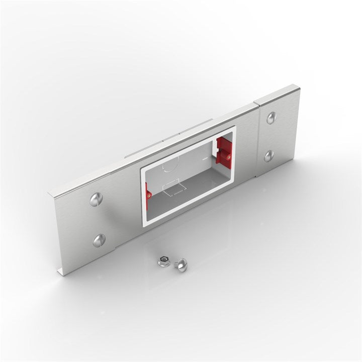 S150 2GANG PLATE | Flat Lid Trunking Socket Outlet Plate