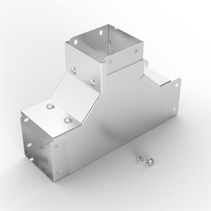 S13 150-150 | Flat Lid Trunking 90° Inside Lid Gusset Tee