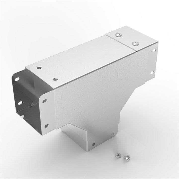 S14 150-150 | Flat Lid Trunking 90° Outside Lid Gusset Tee