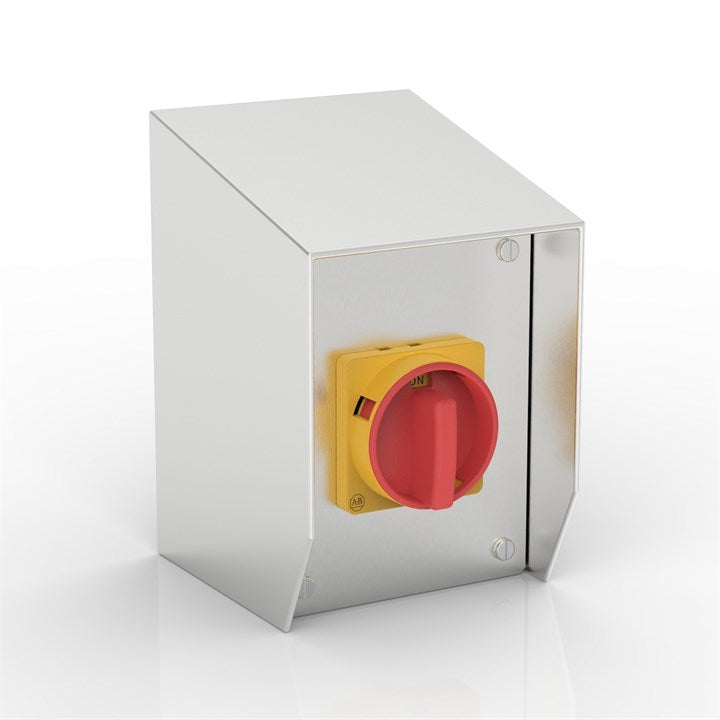 SR-AB32-6S | 15° Sloping Roof Rotary Isolator Enclosure with Allen-Bradley switch