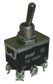 15A DPDT On/Mom.On Tgl. Screw Terminals