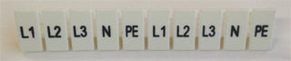 4mm Din Terminal Marker, L1,L2,L3,N,PE