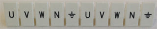 4mm Din Terminal Marker, U,V,W,N