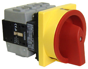 3 Pole 80A Panel Mount Main Switch - Padlockable