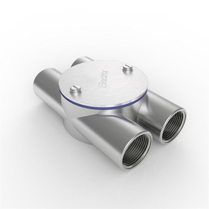 UK HBOX25 | Metric Conduit Twin Through Box