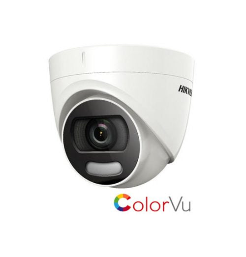 Hikvision DS-2CE72HFT-F28 ColorVu TVI Turret Camera 5MP, 2.8mm, 20m supplemental light